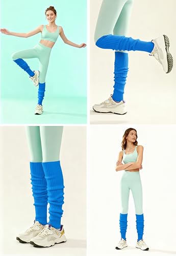 Image of v28 Women Warm Leg Warmers 80s Retro Party Costume Knit Ballet Neon Long Socks