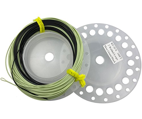 jshanmei Sinkende Spitze Schwimmende Fliegenschnur 100 FT Doppel Farbe Gewicht Vorwärts Floating Fly Line mit 2 geschweißten Loops Fliegen Angelschnur Cover