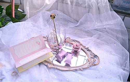Mirrored Tray,Decorative Mirror For Perfume Organizer Jewelry Dresser Organizer Tray And Display,Vanity Tray,Serving Tray,9.8 Inch X 14 Inch (Golden Gray) #TOP5