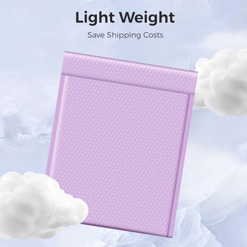 Image of Metronic Large Bubble Mailers 12x15 Inch 40 Pack Padded Envelopes Lavender | Waterproof Bubble Envelopes Opaque Cushioning Mailer for Shipping Clothes, Books, Jewelry, Small Business Packaging Supplies