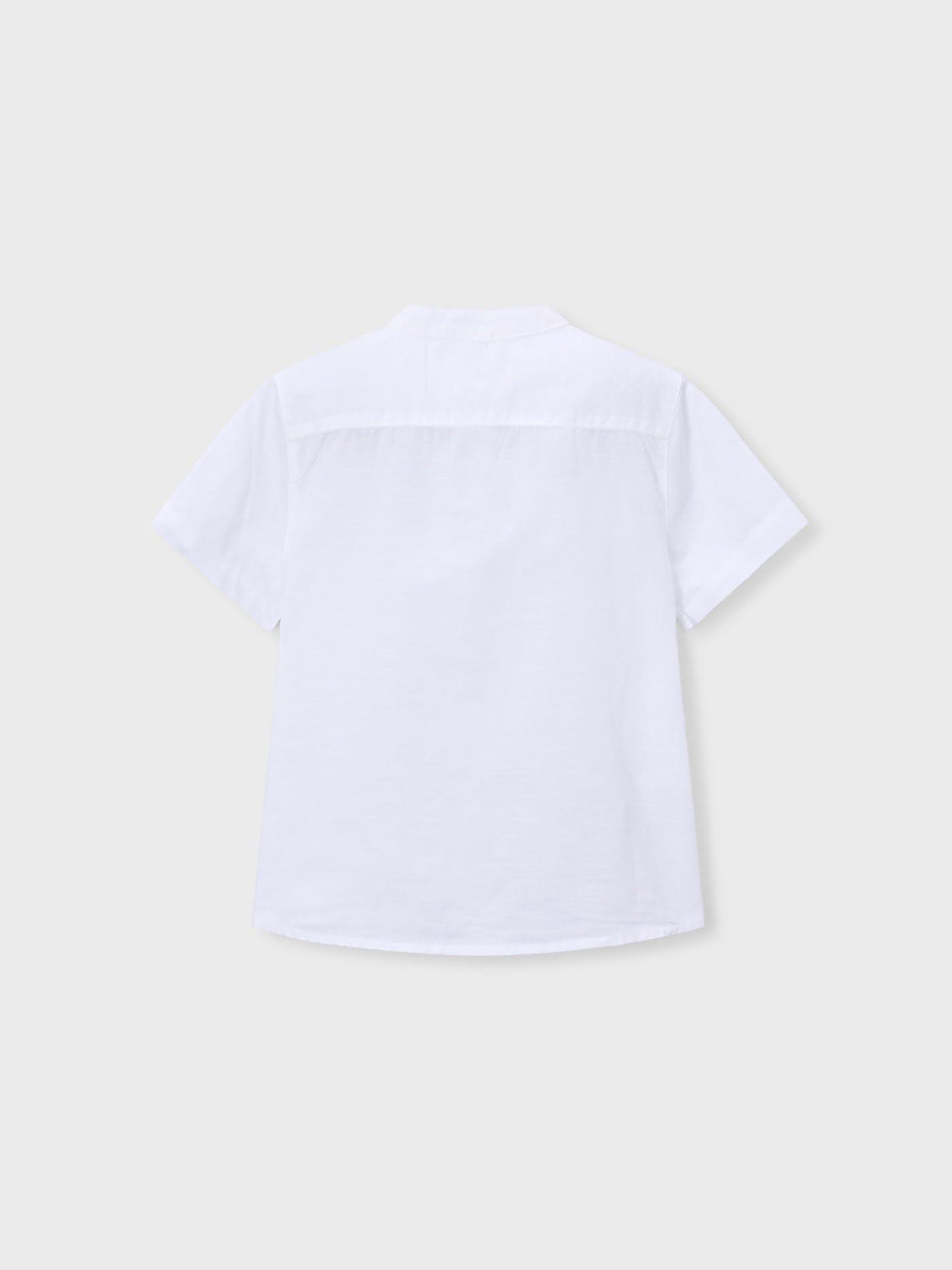 Mayoral Camicia m/c c/Coreana per Bambini e Ragazzi Bianco