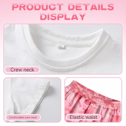 Image of Girl Summer Clothes Set - Toddler Girl Outfits Comfortable Short-Sleeves And Shorts Clothes For Kids