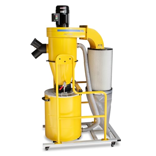 BAMATO Zyklonabsaugung ABZ-1800 (230V) | 56/95 Liter Füllmenge | Luftleistung: 1150 m³/h | Leistung: 1500 Watt | inkl. Y-Adapter | Absauganlage Holzabsauganlage Werkstatt