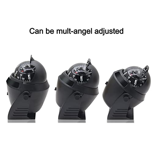 Ityaguy Marine Boat Compass Led Light Navigation Pivoting Electronic Sea Compass Automotive High Precision Compass For Sailing Boat Car Truck (Black) #TOP2