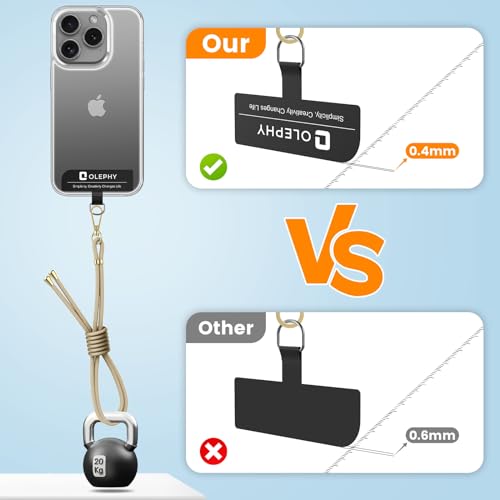 OLEPHY Crossbody Phone Lanyard Strap, 2 Packs with 4 Pack Patchs - Image 3