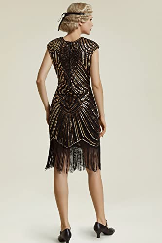 BABEYOND Women's Flapper Dresses 1920s Beaded Fringed Great Gatsby Dress2