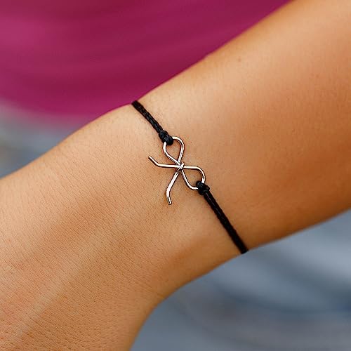 Pura Vida Bracelets Pack Circle & Bow Checkerboard Bracelet Stack - Set Of 3 Stackable Bracelets For Women, Summer Accessories & Cute Bracelets For Teen Girls - Includes 3 String Bracelets #TOP2
