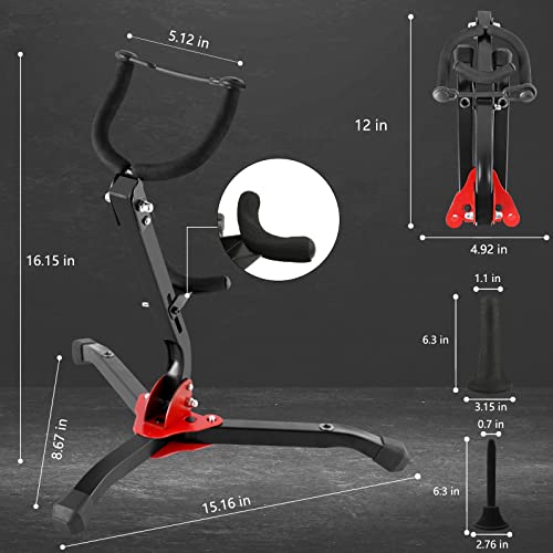 image for EASTROCK Alto&Tenor Saxophone Stand Folding Saxophone Stand Saxophone 