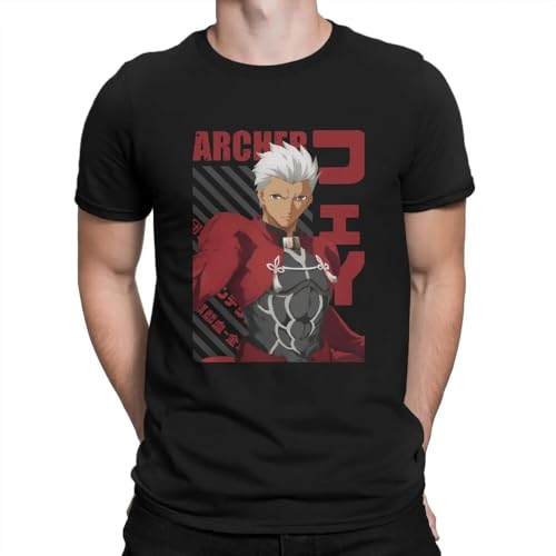 Fate Stay Night Game Creative Tshirt for Men Archer Round Collar Pure Cotton T Shirt Hip Hop Gift Clothes Outdoor Wear Black L Fate Stay Night Game Creative Tshirt for Men Archer Round Collar Pure Cotton T Shirt Hip Hop Gift Clothes Outdoor Wear Black L