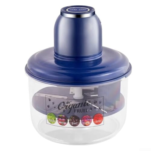 Feegow Éplucheur électrique d'ail et de tomates, machine à éplucher les fruits et légumes avec lame en acier inoxydable de 200 mm, passe au lave-vaisselle, pour la cuisine domestique (bleu)