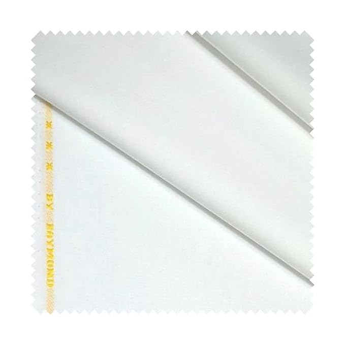 raymond fabrics Raymond Mens Unstitched Trouser Fabrics (LESS WRINKLES, All Weather Fabric, Premium Fabric) (WHITE, 1.2 METERS FOR TROUSER)-picture-22