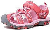  NASONBERG Kinder/Jungen/Mädchen Schuhe Klettverschluss Sommer Sandalen, Gr.-24 EU, Rosa