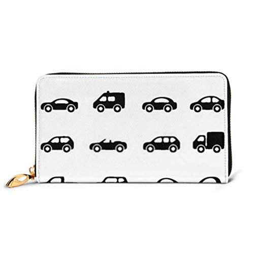 Preisvergleich Produktbild JHGFG Mode Handtasche Reißverschluss Brieftasche Auto Icons Telefon Kupplung Geldbörse Abendkupplung Blockieren Leder Brieftasche Multi Card Organizer