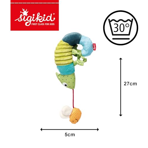 Sigikid 41056 Ciondolo Camaleonte Baby Activity On Tour Ragazze E Ragazzi Baby Toy Consigliato Dalla Nascita, Multicolore - 4