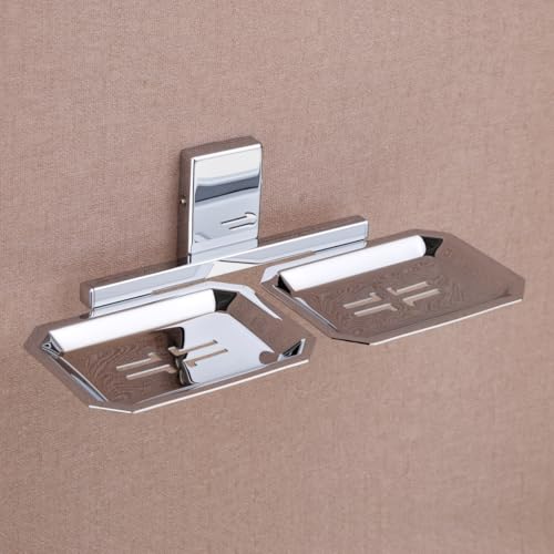 LUZI 007 Soap Holder/Double Soap Dish for Bathroom (304 Stainless Steel High Grade Material) (Glossy Finish)