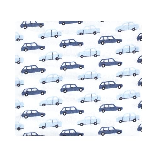 Image of Little Treasure Hudson Baby Cotton Poly Flannel Receiving Blankets Multipack, Blue City Life, 30x30 inches