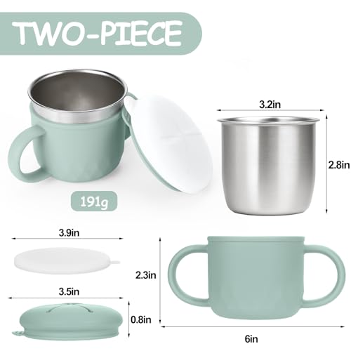 Image of Mity rain Stainless Steel Snack Containers, 4-in-1 Spill Proof