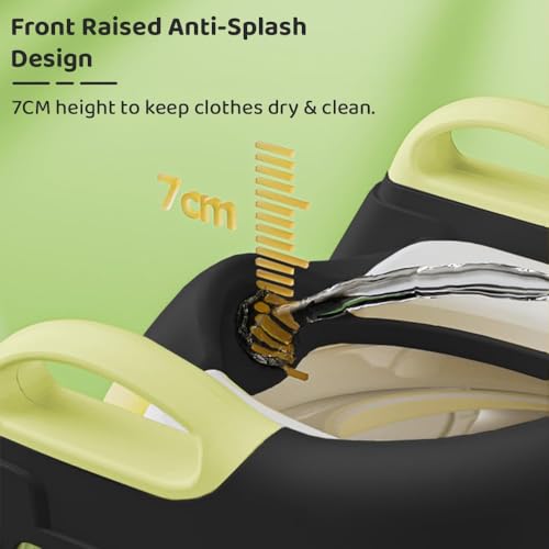 Image of StarAndDaisy Potty Seat for Kids 1-3 Years | Toilet Seat for Kids with Adjustable Height & Removable Soft Cushion, Fits All Western Toilets seat (Black-Yellow)