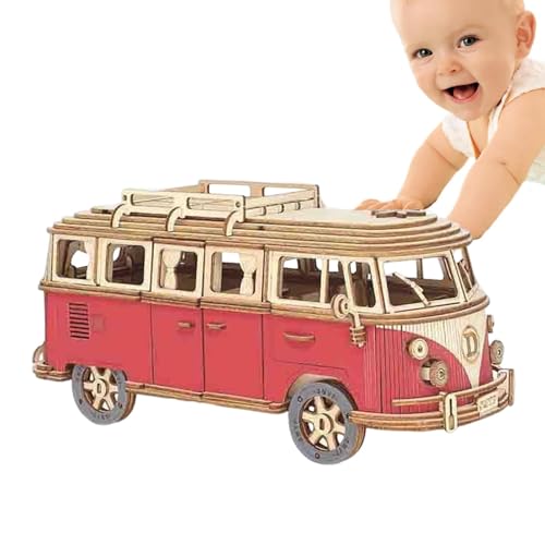 Quebra-cabeça de ônibus de,Quebra-cabeça de de ônibus,Conjunto de construção de kit de modelo de de