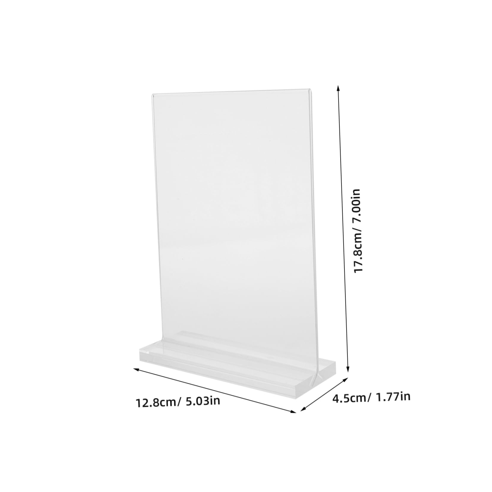 Gogogmee 6pcs Double-sided Acrylic Sign Holder Transparent Table Menu Display Stand Clear Paper Stand For Restaurant Office And Store