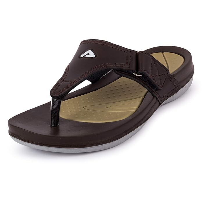 Image of Adda STAR-1 || Durable & Comfortable || EVA Sole || Lightweight || Fashionable || Super Soft || BEIGE RED || Outdoor Slipper || Slipper for Women (BROWN, 8)