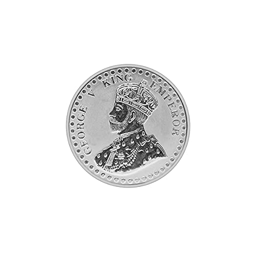 Image of MAA SILVER Pure Silver King George BIS Hallmarked Round Coin Chandi Sikka Perfect for Gifting Investment (999 Purity)