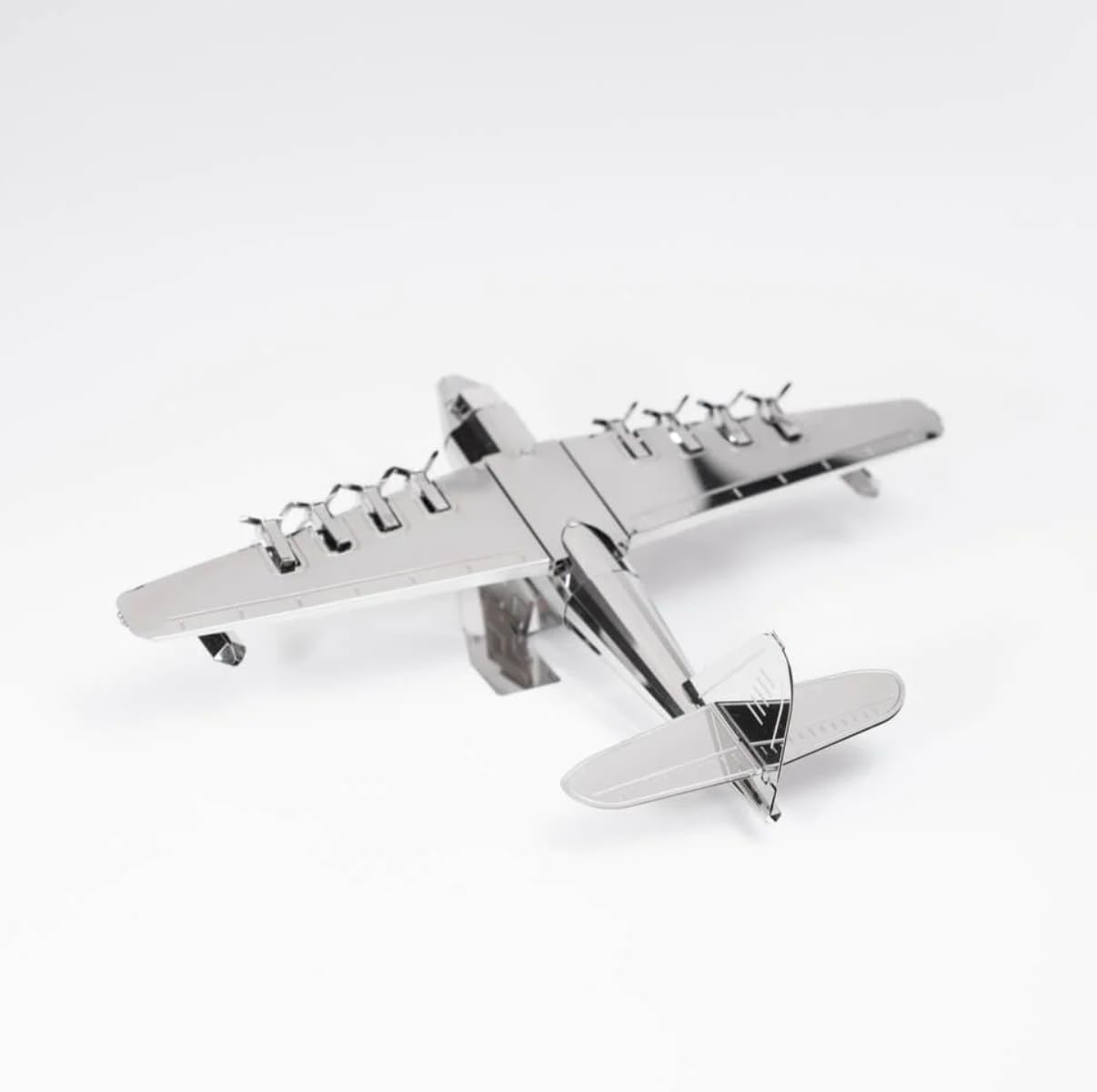 METAL-TIME Spruce Goose, Hughes H-4 Hercules Spruce Goose Static Model, 26 Pieces, Silver, Easy Assembly, Steel Material - Image 2