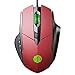 INPHIC Mouse USB cablato, clic Silenzioso e tracciamento Ottico, 4800 DPI, Mouse con Cavo a 6 Pulsanti per PC Computer Laptop MacBook Office, Rosso