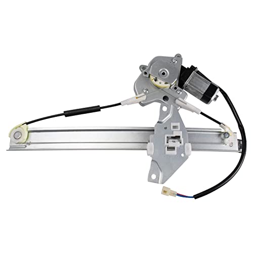 Image of TRQ Rear Passenger Side Power Window Motor and Regulator Assembly Power Compatible with 1992-1996 Toyota Camry Sedan Japan Built Models 1st VIN Digit J