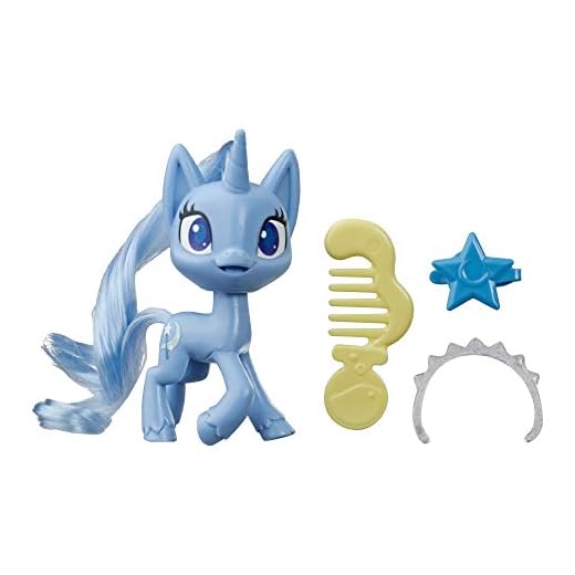 My Little Pony Rainbow Dash Potion Pony Figure -- 3-Inch Blue Pony Toy with Brushable Hair, Comb, and 4 Surprise Accessories