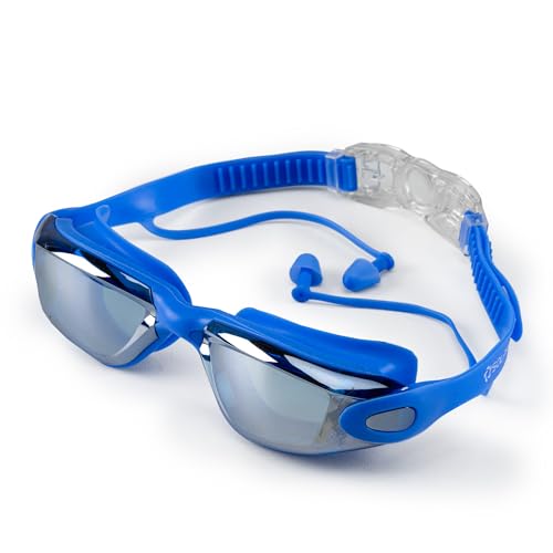 Image of Solpro Glide Vision Unisex Adult Swimming Goggles for Women,Men,Boys,Girls,Teenagers,Athletes,Swimmers|2 in 1 with Built In Earplugs for Training,Competition in Pool,Beach,Water Sport,Activties