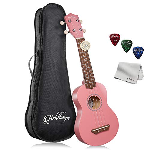 Ashthorpe US39_PNK Soprano Ukulele For Beginners - Pink, 21-Inch 4 String Uke Starter Bundle Kit thumb #6