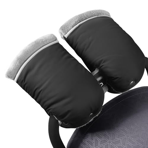 Manoplas carro bebé, guantes carro bebé invierno impermeables y antiviento, tamaño universal con aislamiento térmico reforzado, ideal para padres de recién nacidos y cuidadores