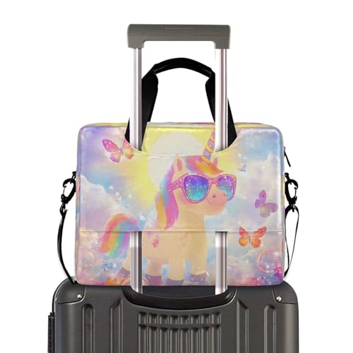 Maletín para portátil con diseño arcoíris y mariposa miniatura 3