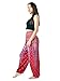 Orient Trail Smocked Waist with Elastic Cuffs Scrunched Bottom Tribal Elephant Harem Pants US Size 0-22