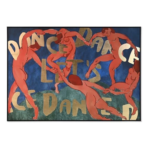 CUADRO LIENZO PS 140X4X100 DANZA DORADO AZUL