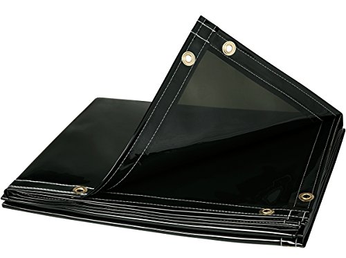 Steiner Transparent Vinyl Welding Curtain, 6 ft H x 8 ftW x 0.014 in Thick, Green 322-6X8-1 Each