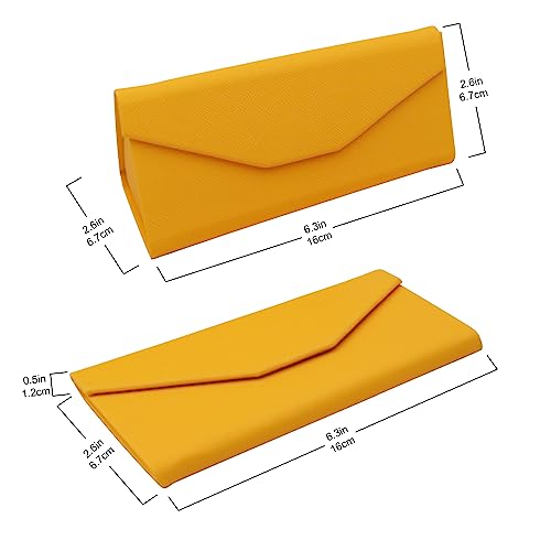 Image of Real Sic Glasses Case for Men and Women - Magnetic Folding Hard Shell Sunglass Holder - Inspired by Solid Color