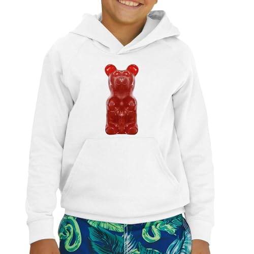 Sweat à capuche enfant ours d'or rouge de qualité premium - 2