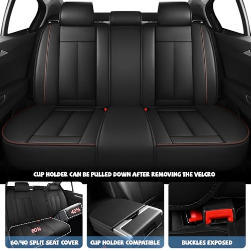 Image of ILMO Seat Covers for Chevy Silverado 1500 2007-2026 (Black&Coffee,Full Set)