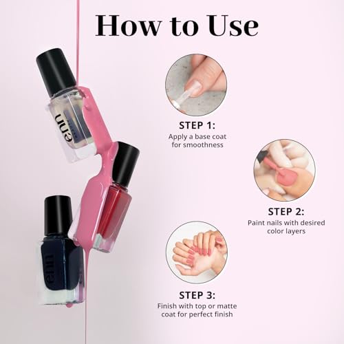Image of Enn Beauty Nail Paint Kit, Quick drying & Long Lasting Formula With Glossy finish,Paraben Free Nail Polish Set of 5,