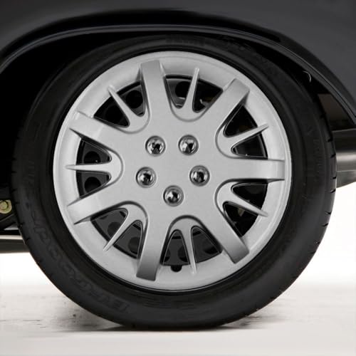Upgrade Your Auto Set of Four 16' Silver Hubcap Wheel Covers for Chevy Impala 2000-2011 (Push-on)