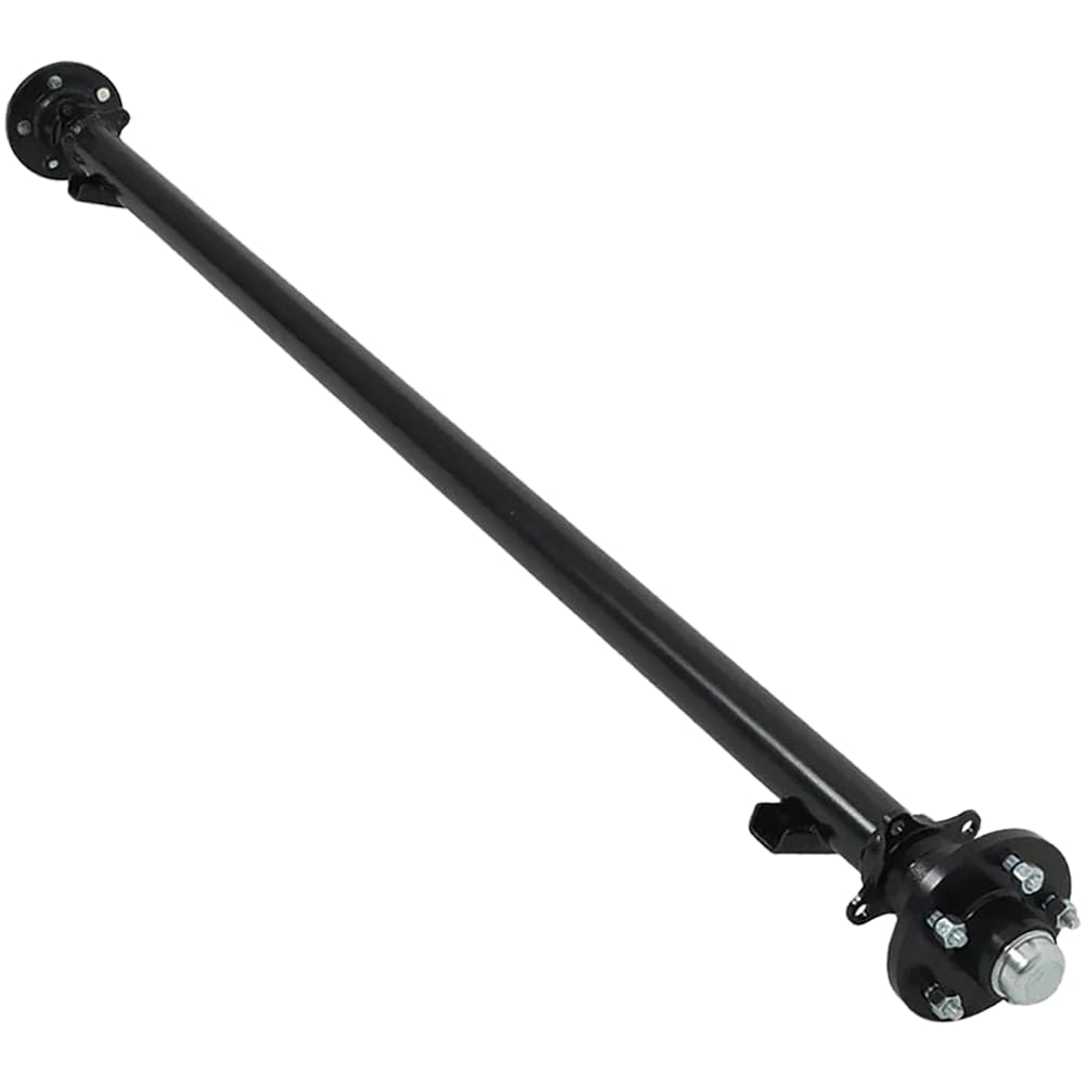 RV MURTS Trailer Axle Kit 3500 lbs with 5 Lug on 4.5 Hubs, 61" Hubface - 46" Spring Center, Cargo Trailer Parts Outlet, Leaf Spring Tandem Suspension, U Bolt, Hanger, Shackle for Boat Trailer, RV.