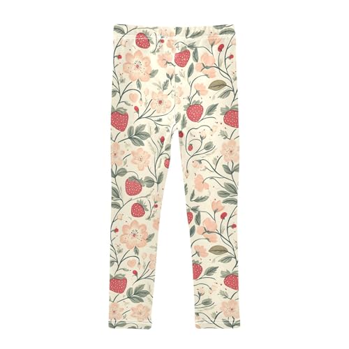 Girls' Leggings Strawberry Flowers Kids Yoga Tights Pants 1 Pack 208615242