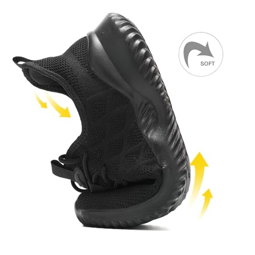 Mens Running Shoes Slip-on Walking Tennis Sneakers Mesh Lightweight Breathable Casual Soft Sole Work Shoes4