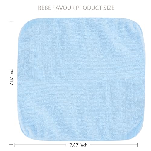 Image of 12 Pack Small Baby Washcloths 100% Cotton Thin Soft 7.8 inch x 7.8 inch Terry Cloth for Baby Face Bath Burp Travel Lightweight Multi-Purpose Newborn Must Haves