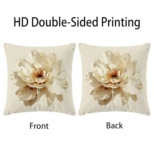 Housse de coussin fleur en velours doux pour canapé inconfortable - 5