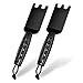 Raweao Grattoir pour Grilles George Foreman, Grattoir de Nettoyage Multifonction pour Grilles de Barbecue(Lot de 2) (Noir + Noir)