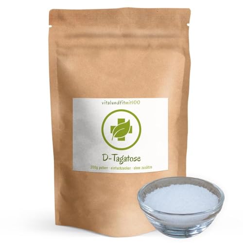 D-Tagatose Pulver - 250 g - natürliche Zuckeralternative - rein pflanzlich - glykämischer Index von 3 - kalorienarm - zahnschonend