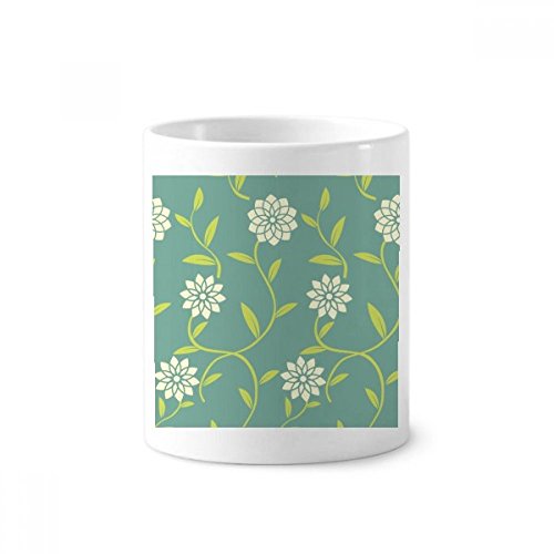 Porte-brosse à dents en céramique fleurs déco pour organiser le lavabo ou le bureau